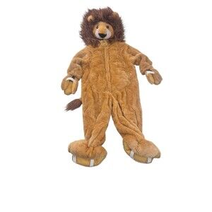 Authentic Kids Lion Costume 2T Plush Hooded One Piece Halloween Fast Shipping